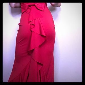 Stunning red dress with train